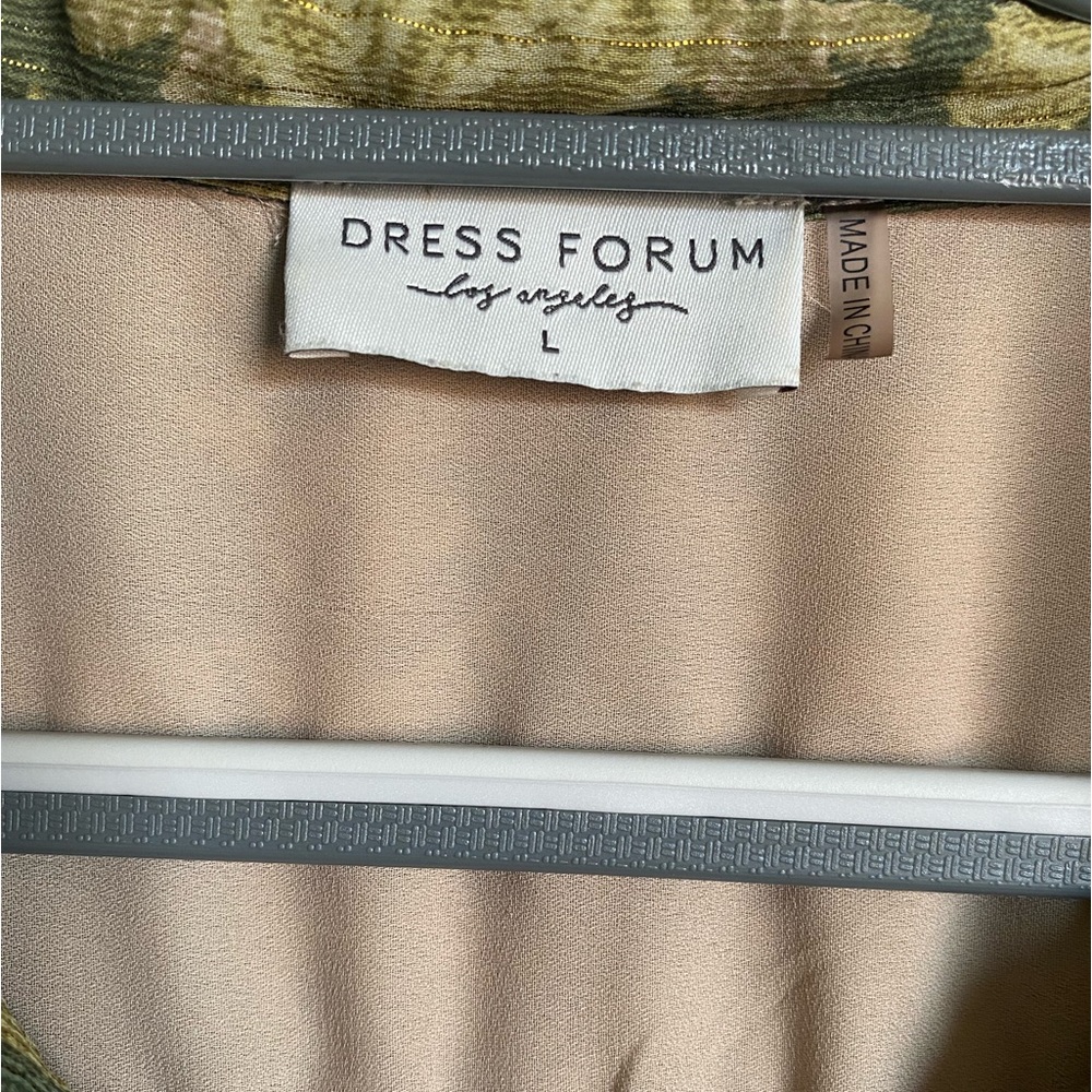 Dress Forum Los Angeles Floral Maxi Dress Green/Multi Size L - Picture 6 of 12